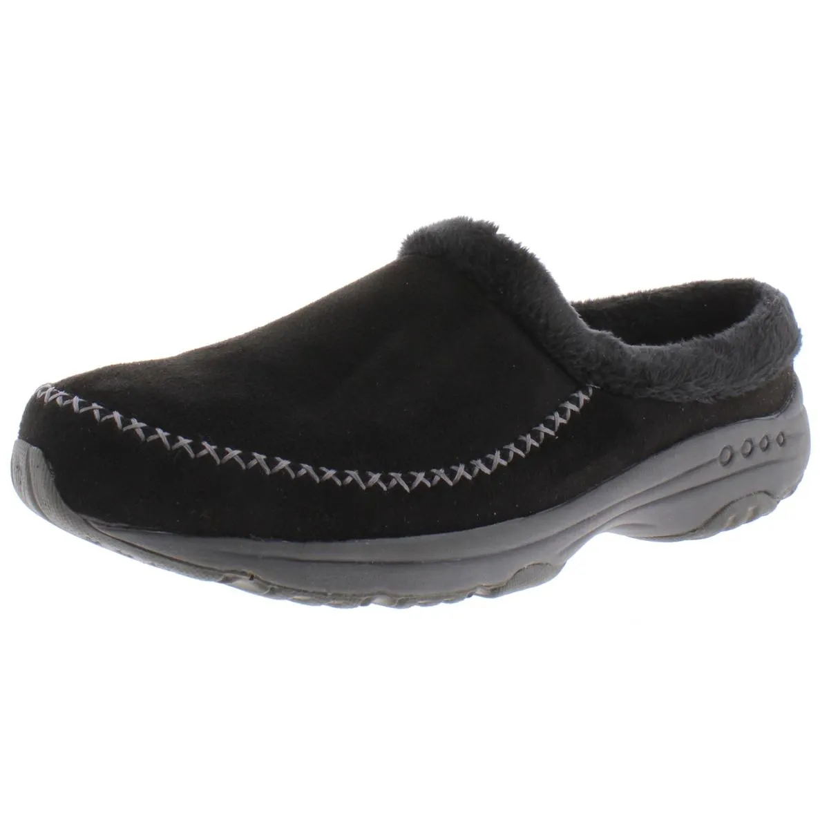 Travel Slip 2 Womens Faux Fur Lined Slip On Mule Slippers