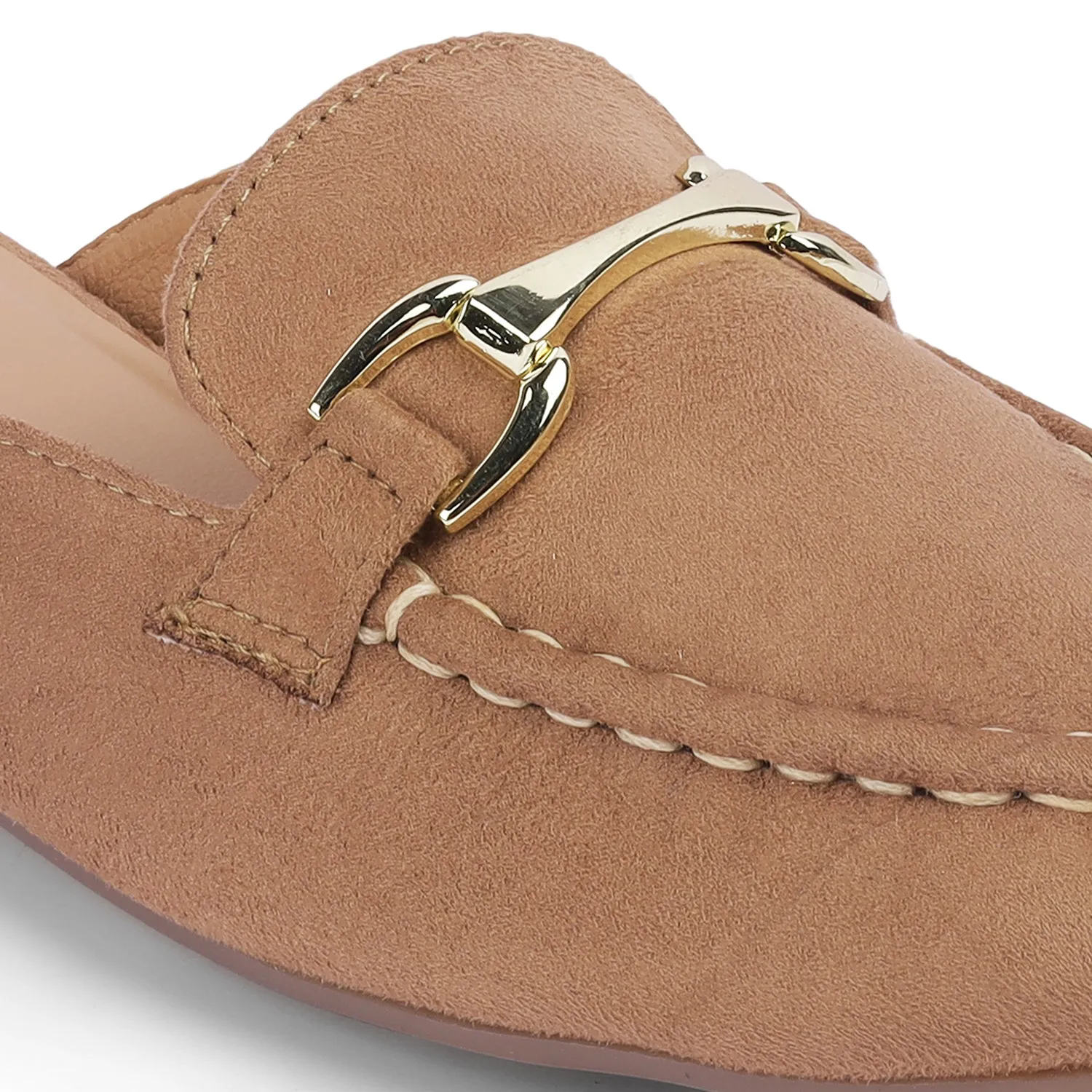 Tresmode Aflip Beige Women's Dress Mules