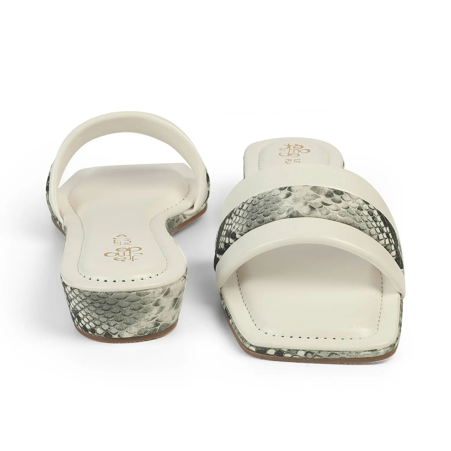 Tresmode Kelo White Women's Dress Small Wedge Sandals