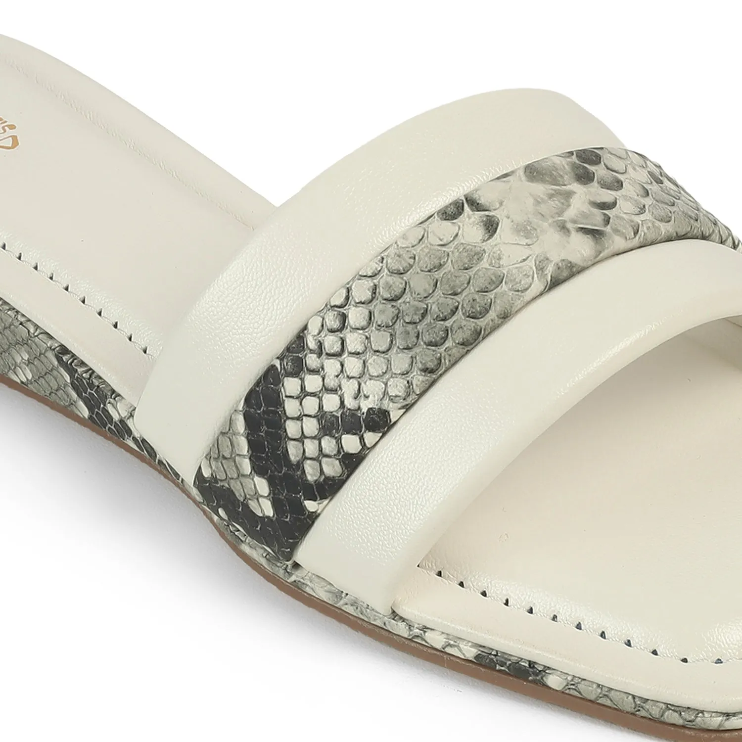Tresmode Kelo White Women's Dress Small Wedge Sandals