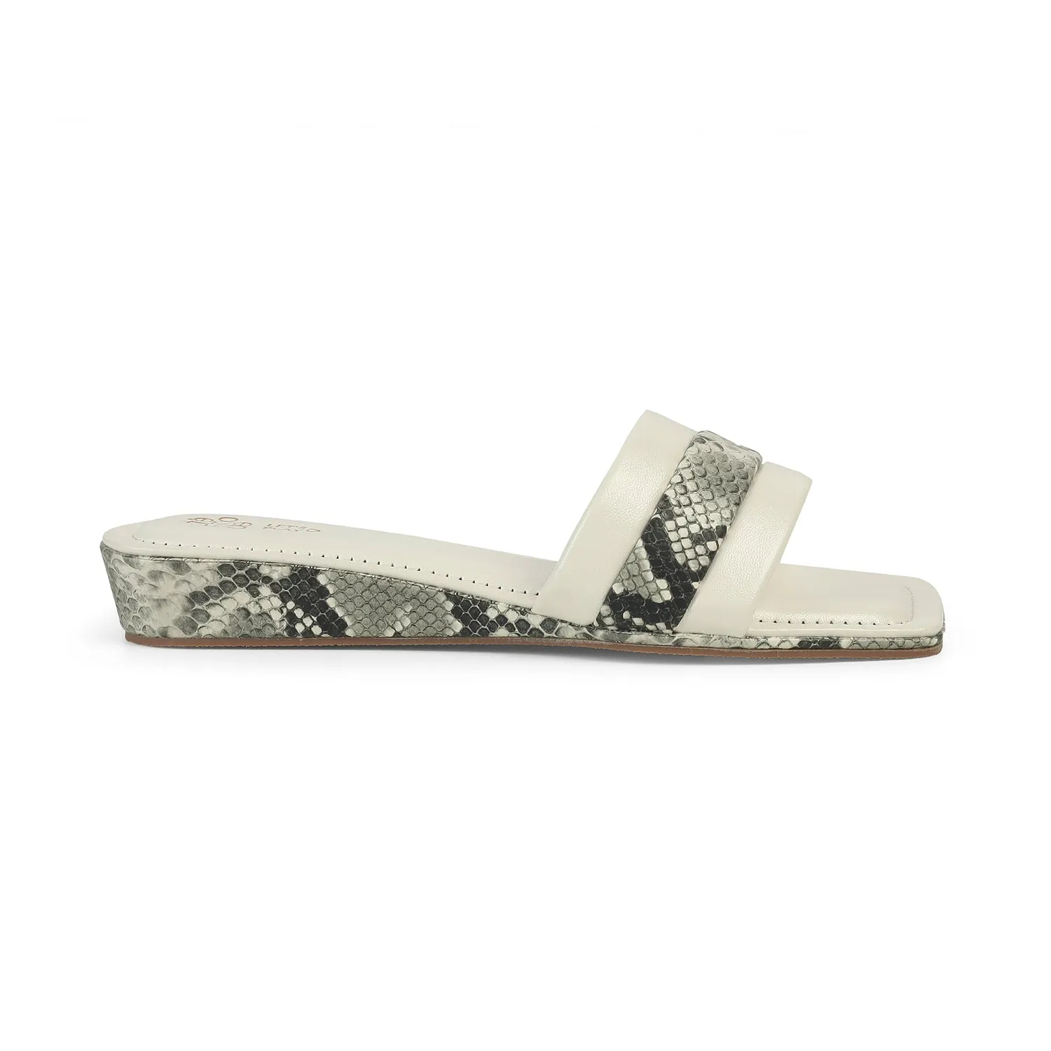 Tresmode Kelo White Women's Dress Small Wedge Sandals
