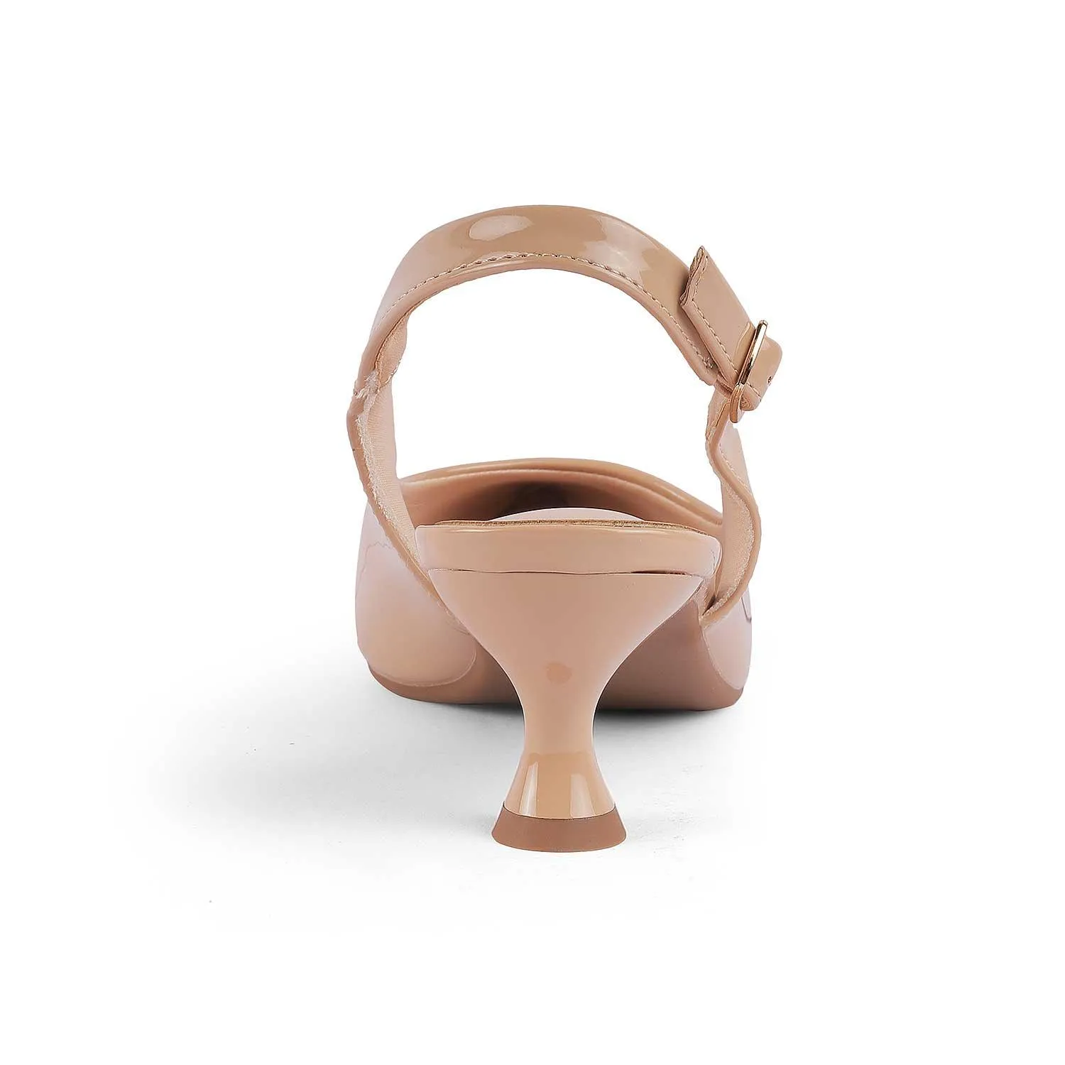 Tresmode Tokyo Beige Women's Dress Kitten Heel Slingback Pumps