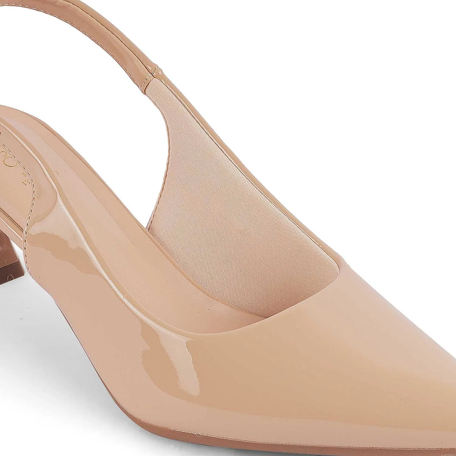 Tresmode Tokyo Beige Women's Dress Kitten Heel Slingback Pumps
