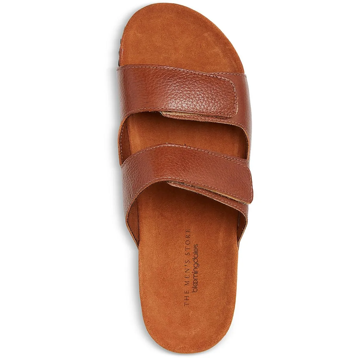 TWO STRAPSANDAL Mens Leather Slip On Slide Sandals