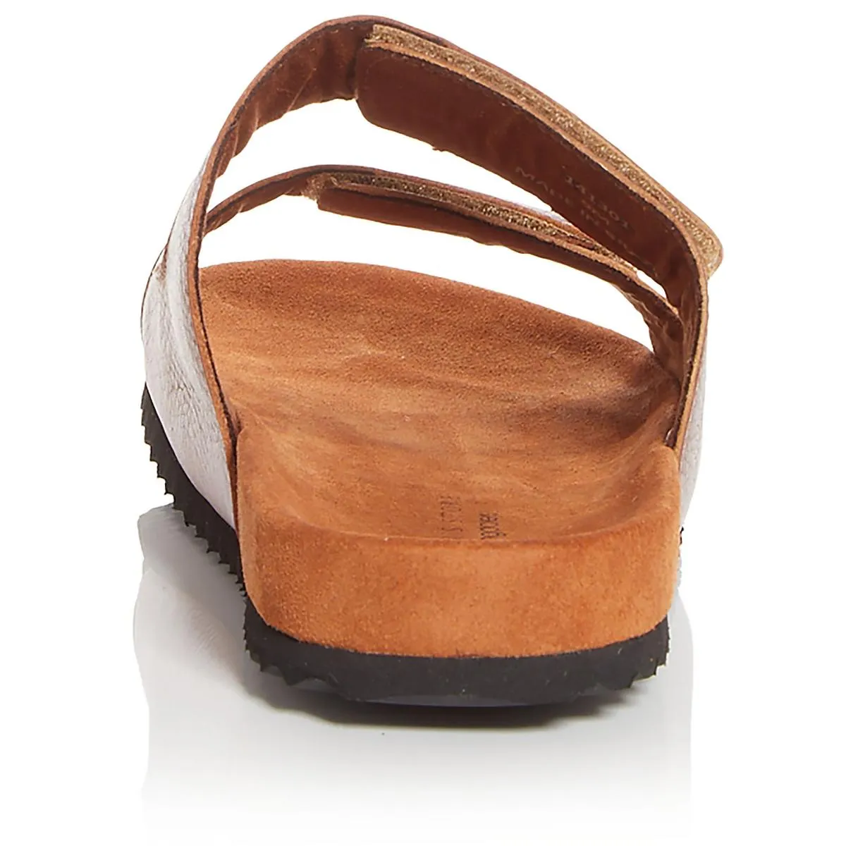 TWO STRAPSANDAL Mens Leather Slip On Slide Sandals