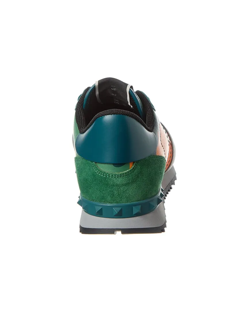 Valentino Camo Canvas & Leather Sneaker