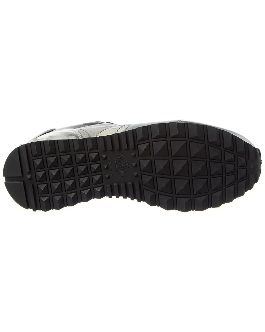 Valentino Camo Canvas & Leather Sneaker