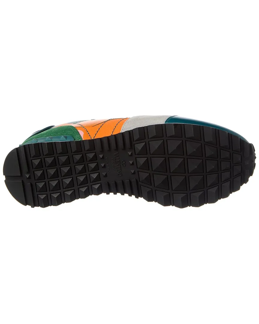Valentino Camo Canvas & Leather Sneaker