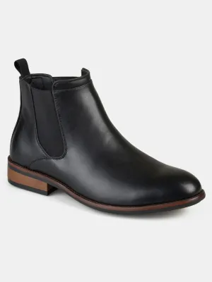 Vance Co. Landon Chelsea Boots Men's Black Faux Leather Ankle Pull-On MZAA11