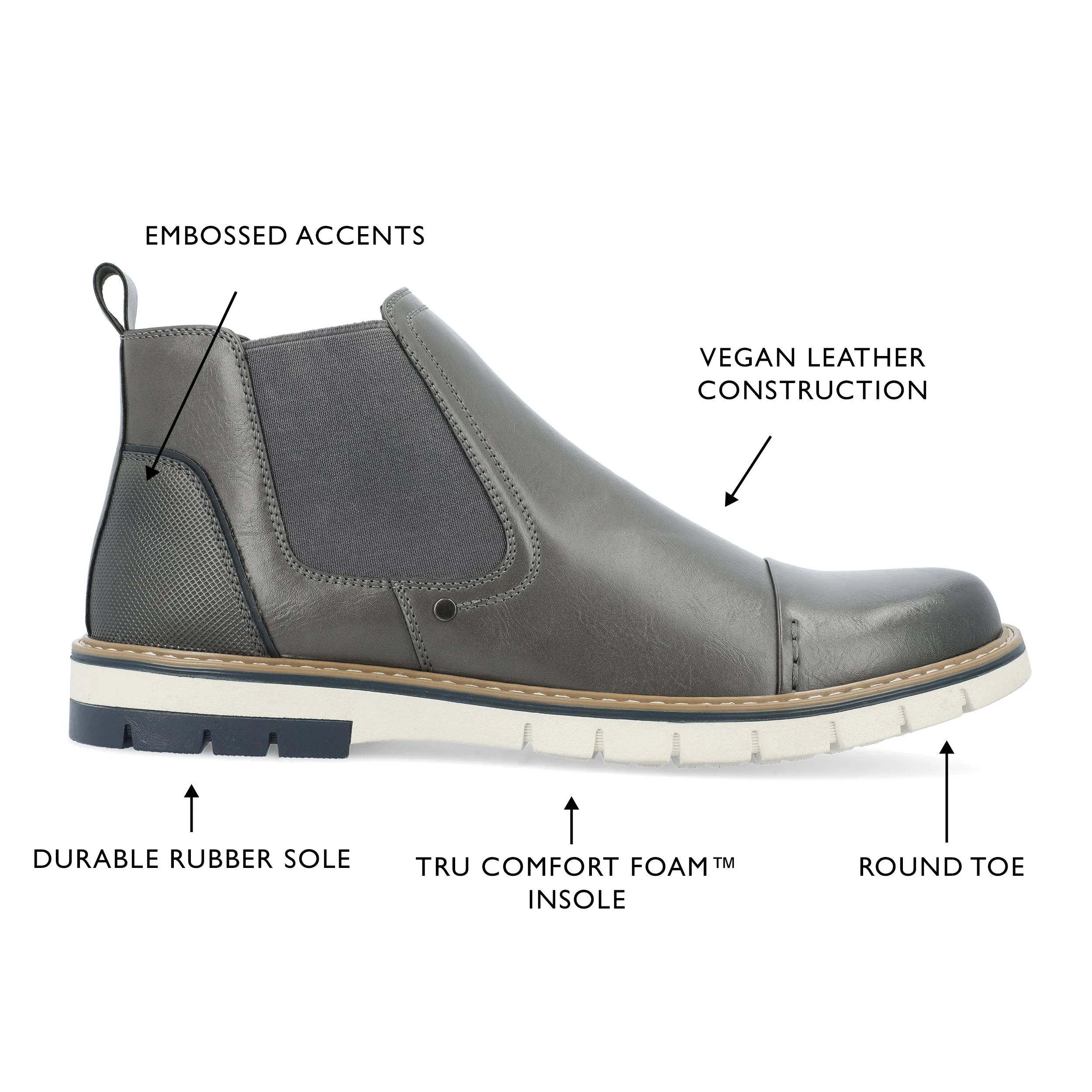 Vance Co. Waylon Pull-on Chelsea Boot