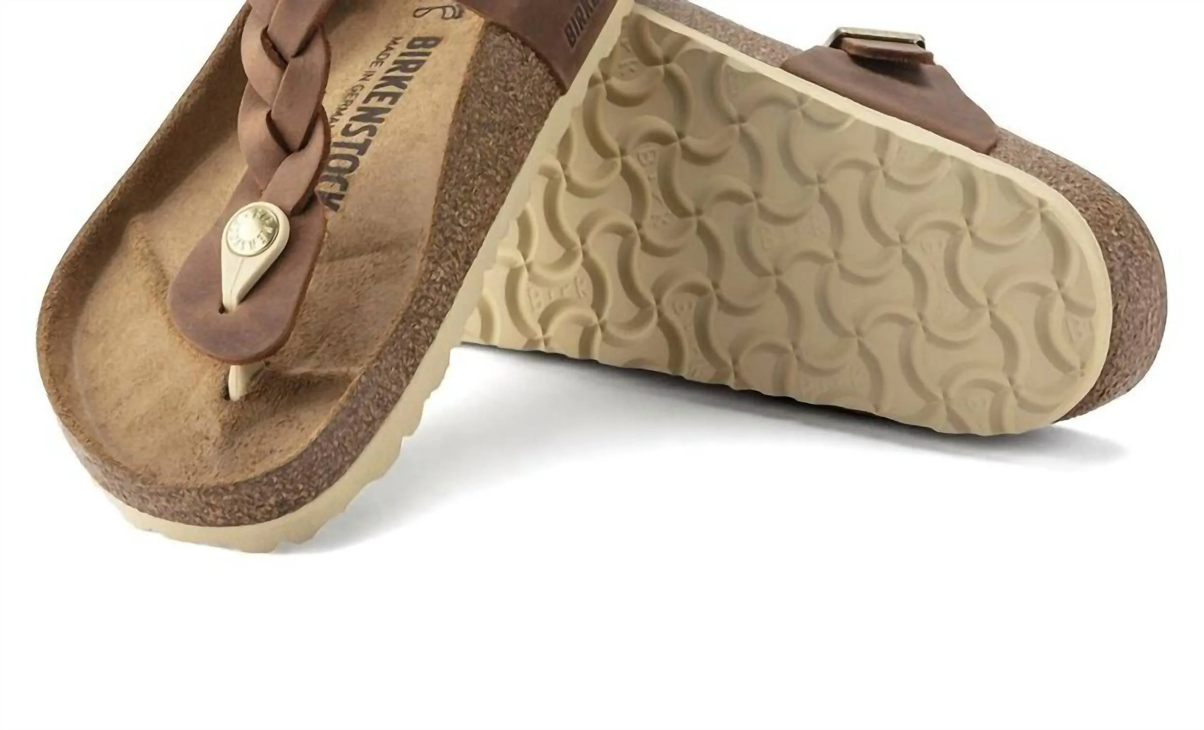 Women Gizeh Braid Sandal In Cognac