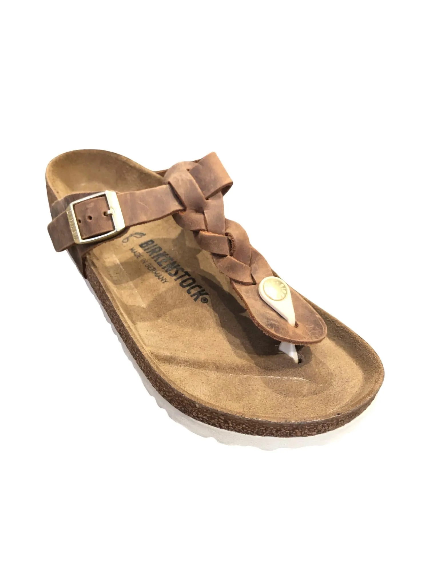 Women Gizeh Braid Sandal In Cognac