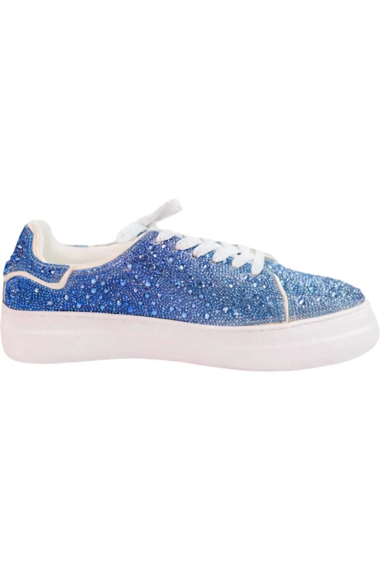 Women's Bedazzled Sneakers In Ombre Blue
