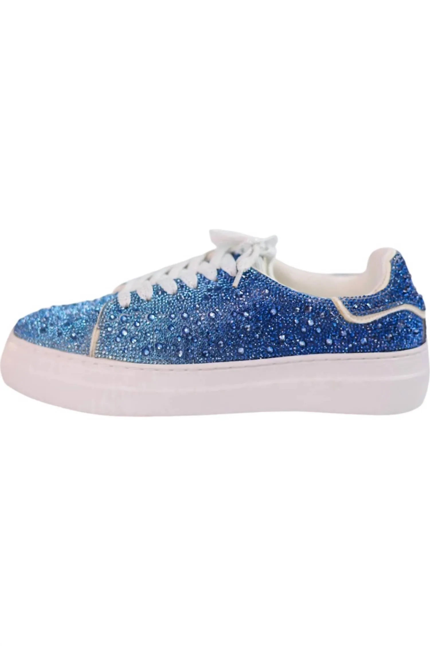 Women's Bedazzled Sneakers In Ombre Blue