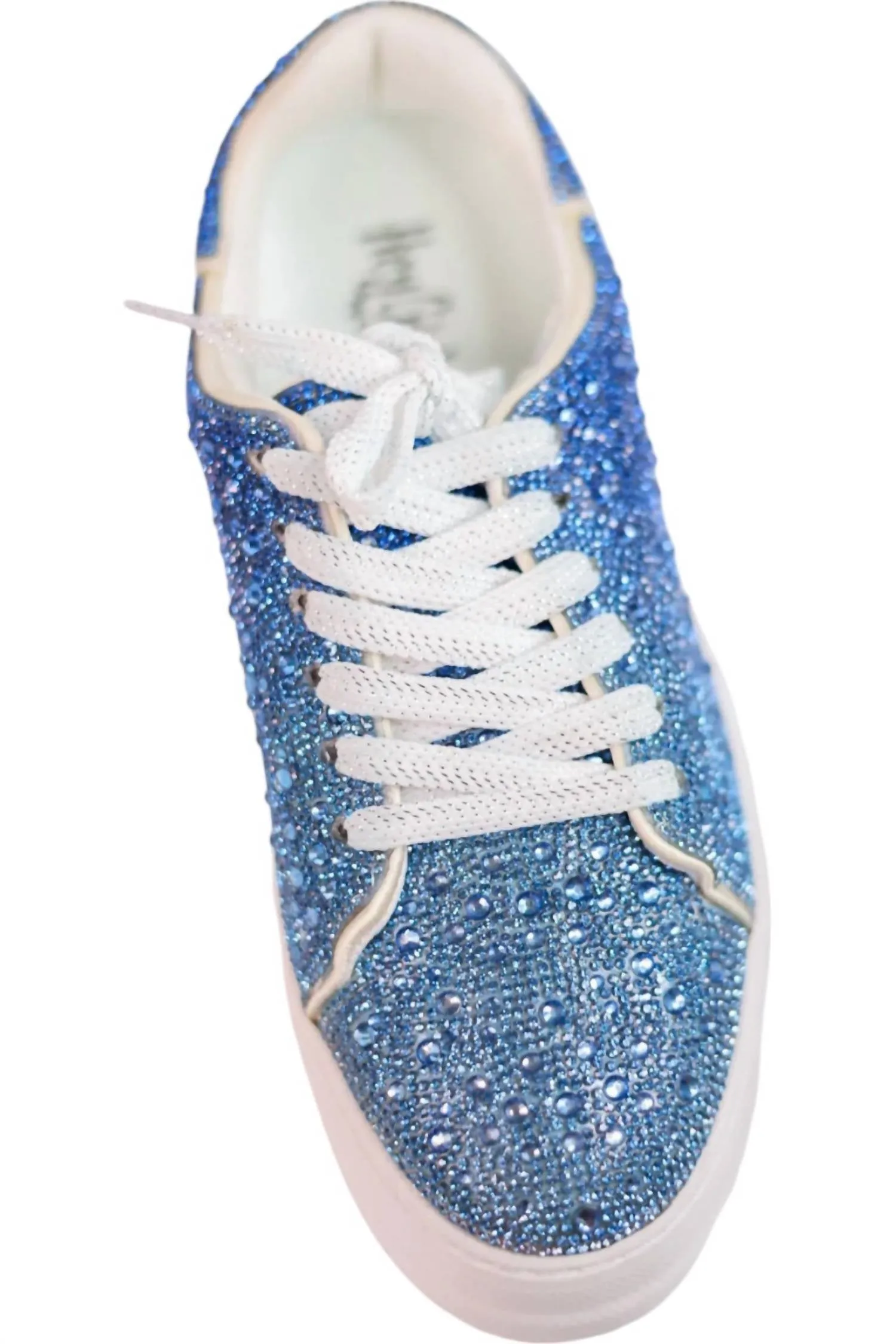 Women's Bedazzled Sneakers In Ombre Blue