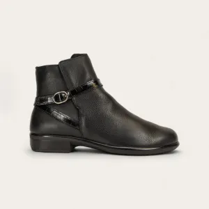 Women's Briza Ankle Boot In Soft Black/jet Black/black Croc