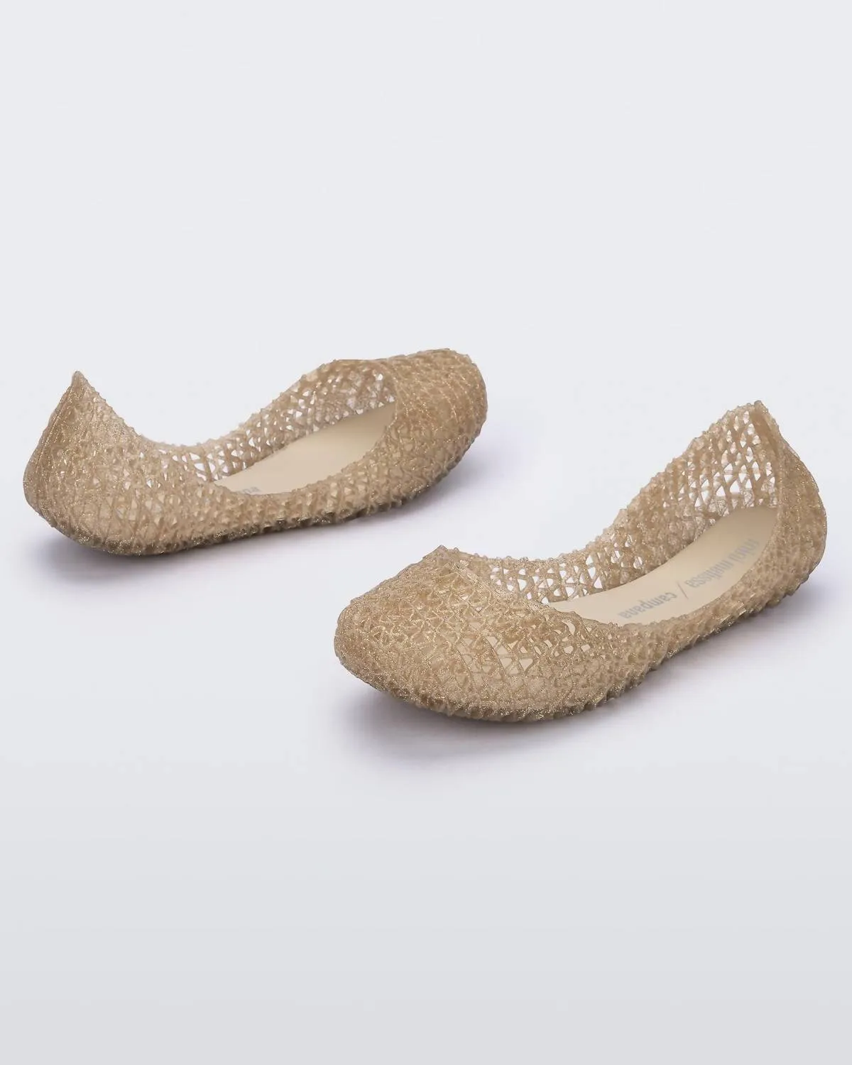 Women's Campana Papel Slip On Sandal In Beige/glitter Mix