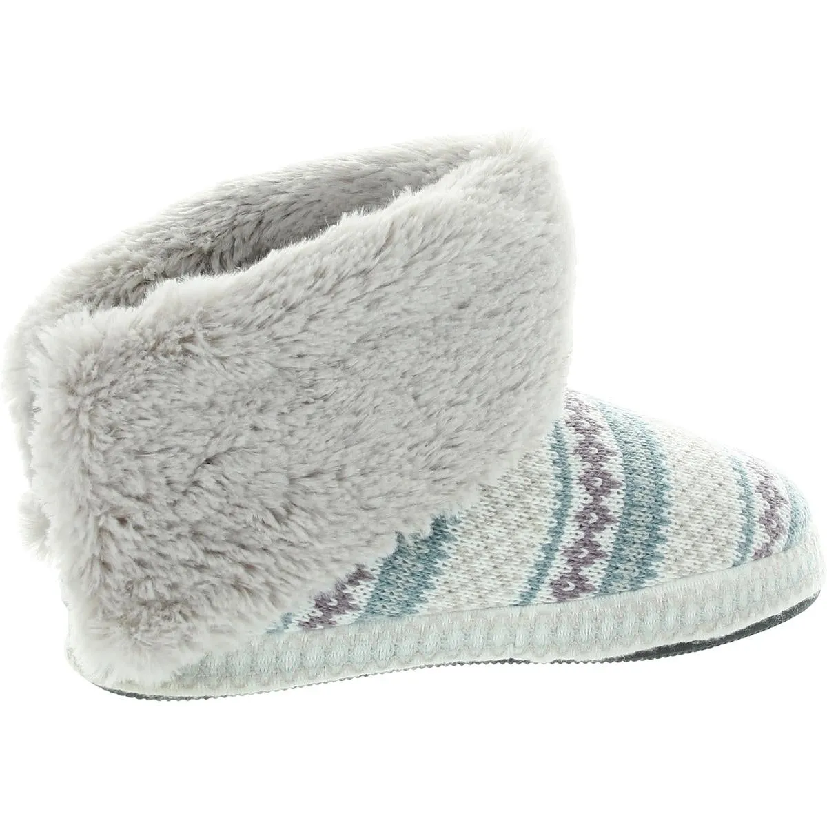 Womens Faux Fur Lined Bootie Slippers