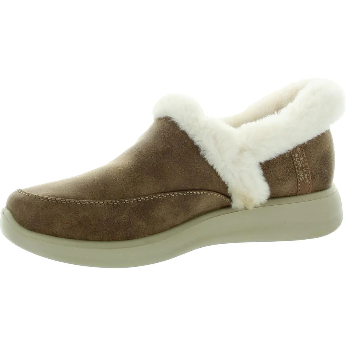 Womens Faux Fur Lined Bootie Slippers