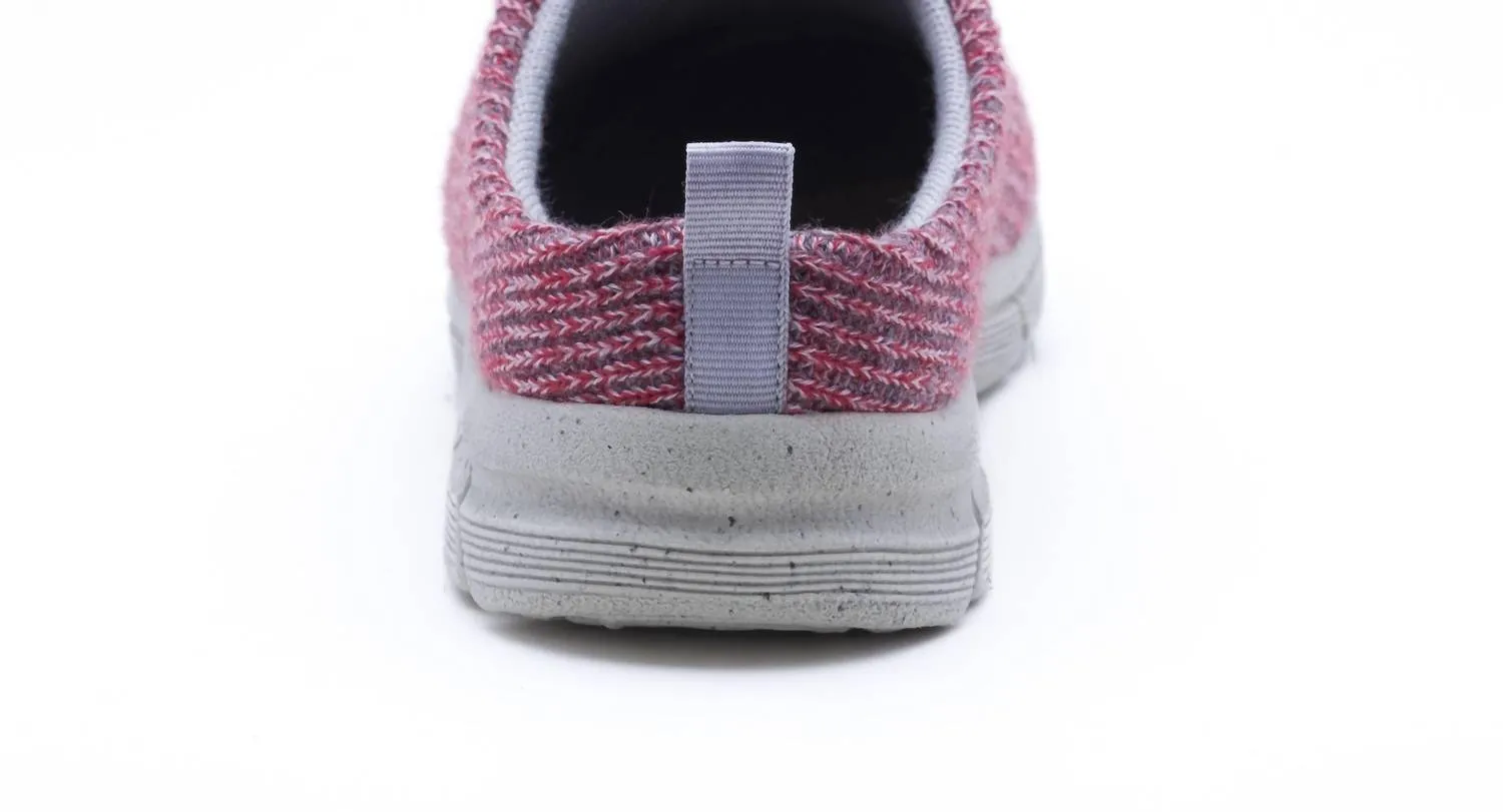 Women's Mudgee All Terrain Slipper In Red Multi Merino Wool