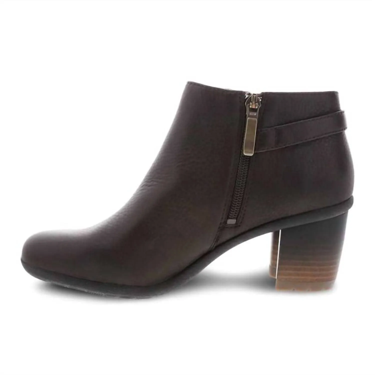 Women's Perry Ankle Heel Boot In Chocolate