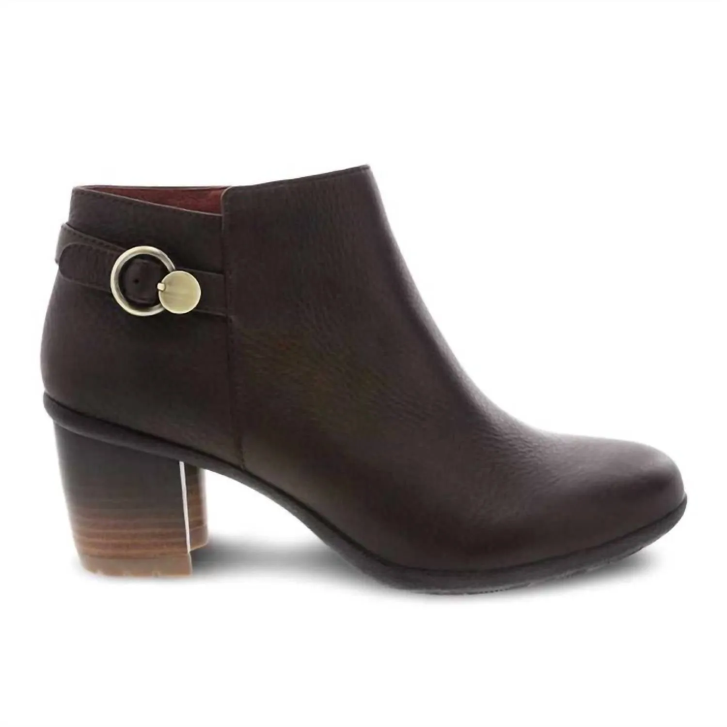 Women's Perry Ankle Heel Boot In Chocolate