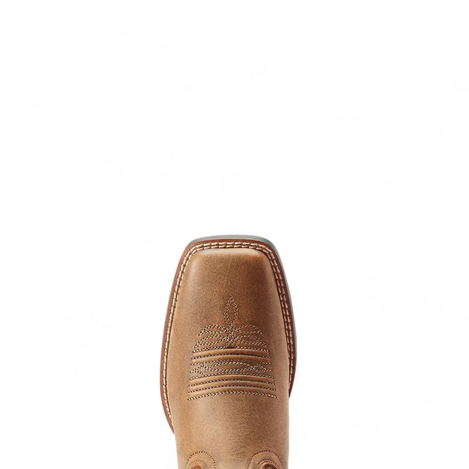 Women's Round Up Wide Square Toe Western Boot In Bare Brown