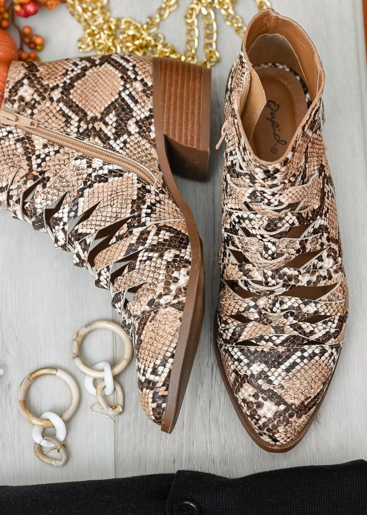 Women's Sadie Ankle Boots In Snakeskin