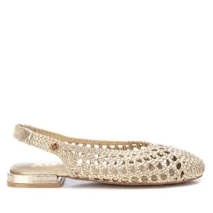 Women's Slingback Flats In Gold