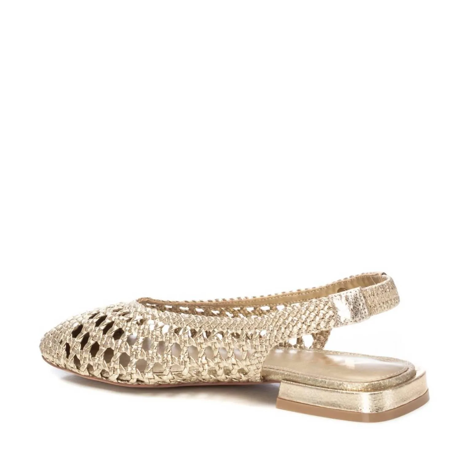 Women's Slingback Flats In Gold