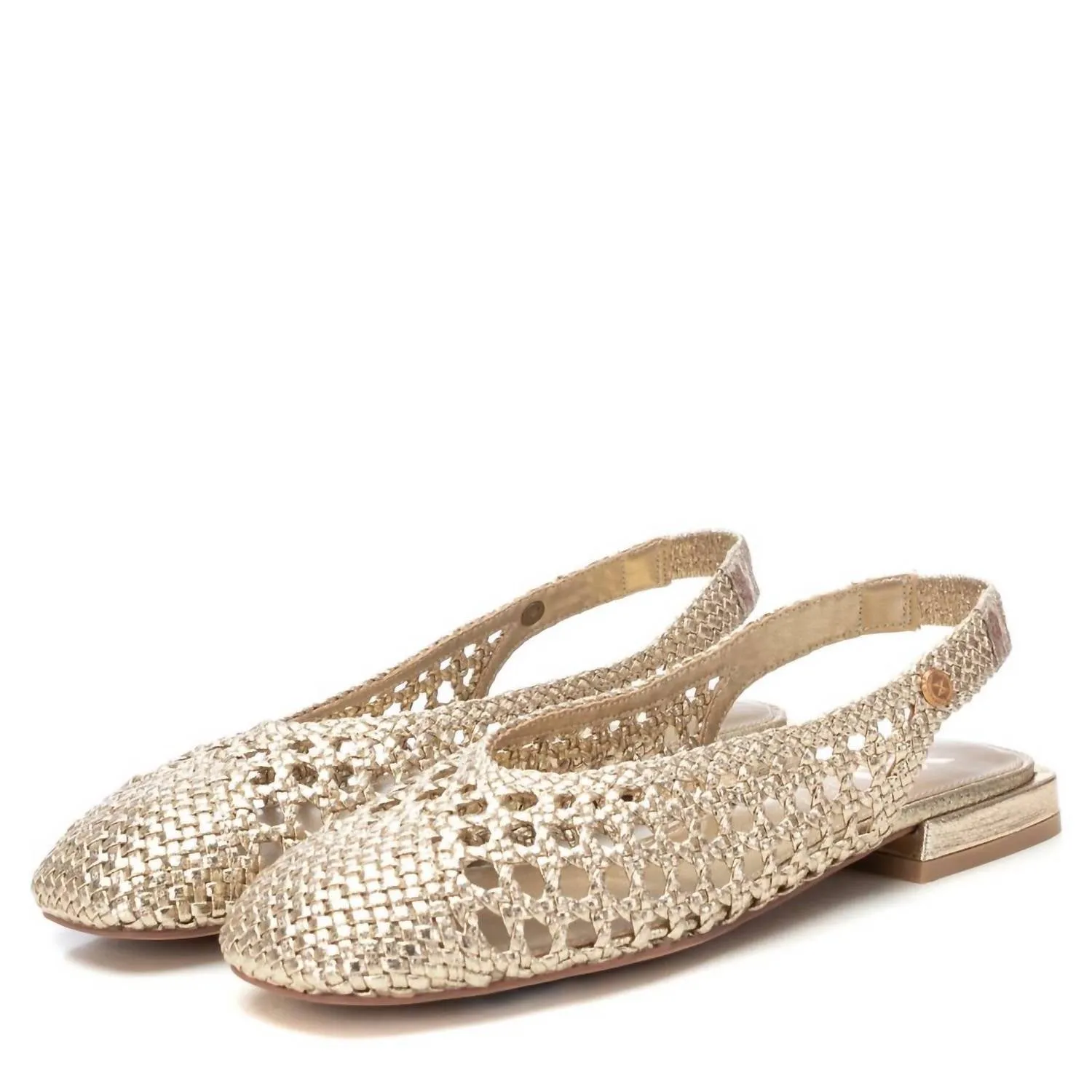 Women's Slingback Flats In Gold