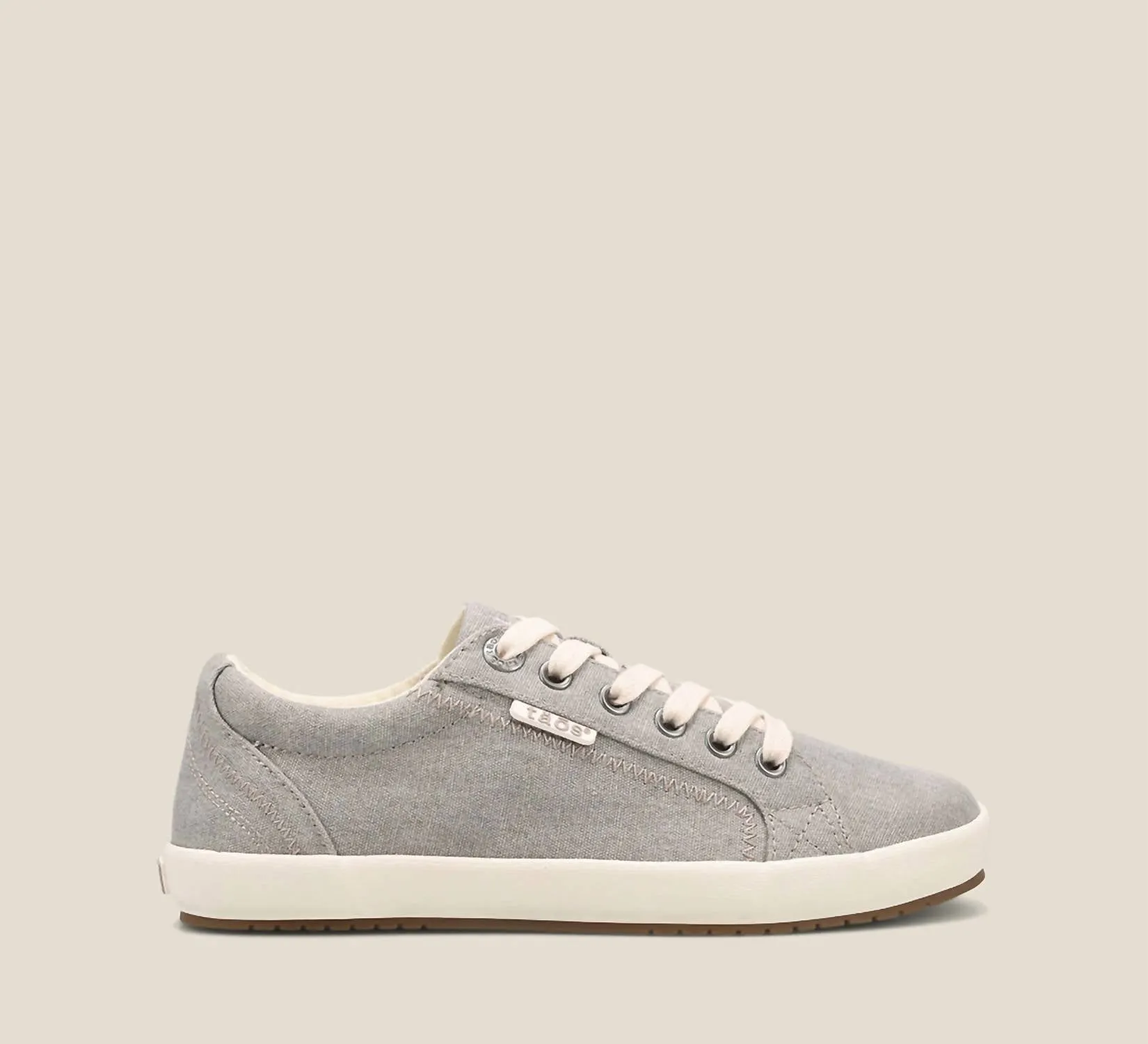 Women's Star Sneakers Wide Width In Grey Wash Canvas
