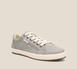 Women's Star Sneakers Wide Width In Grey Wash Canvas