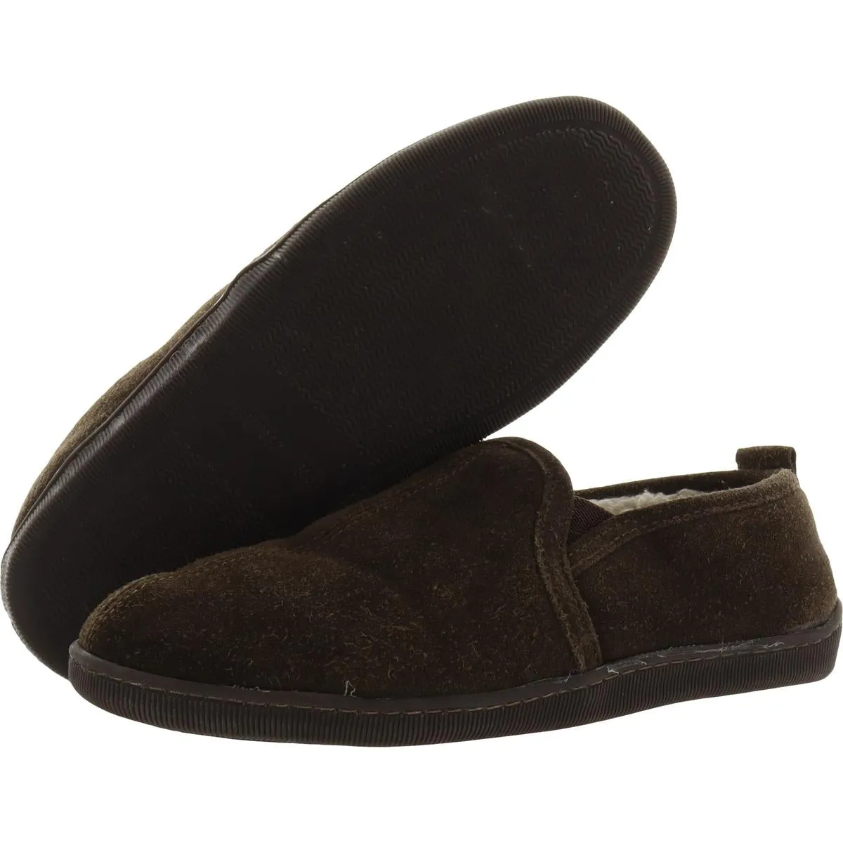 Womens Suede Slip On Loafer Slippers