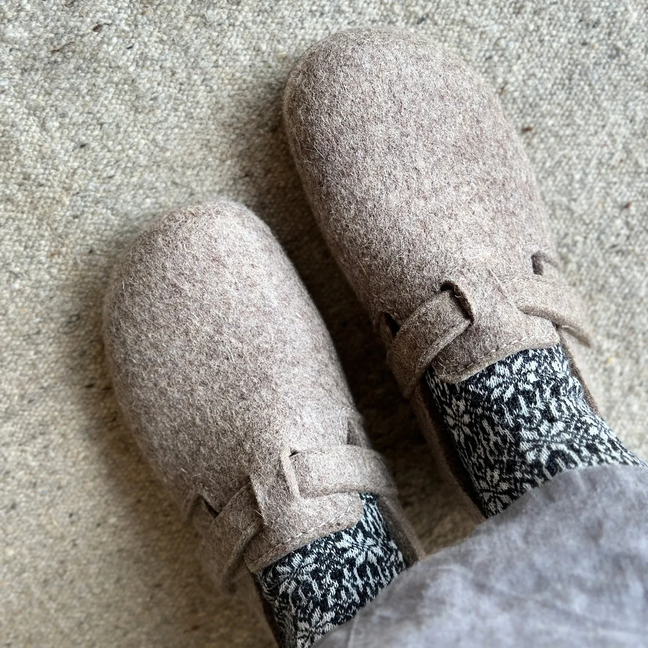 Wool Felt House Shoes - Everest Focus - Anthracite (Adults 36-42) *Pre-order