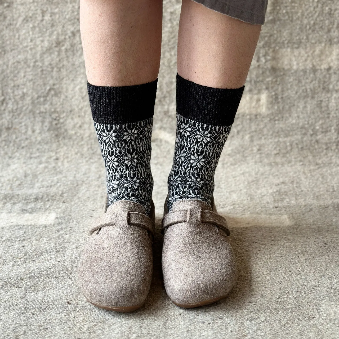 Wool Felt House Shoes - Everest Focus - Anthracite (Adults 36-42) *Pre-order