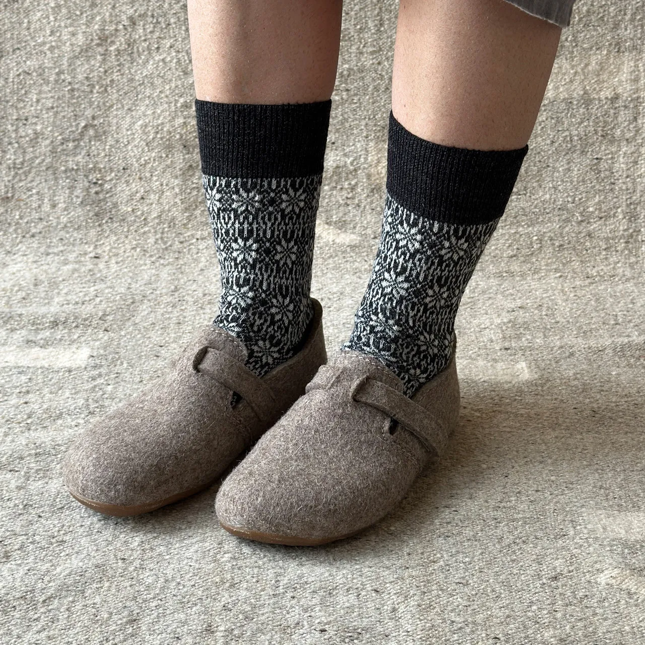 Wool Felt House Shoes - Everest Focus - Anthracite (Adults 36-42) *Pre-order