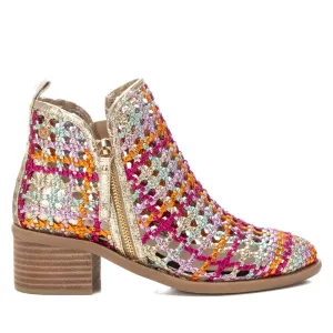 Xti Women's Braided Booties with Side Zipper