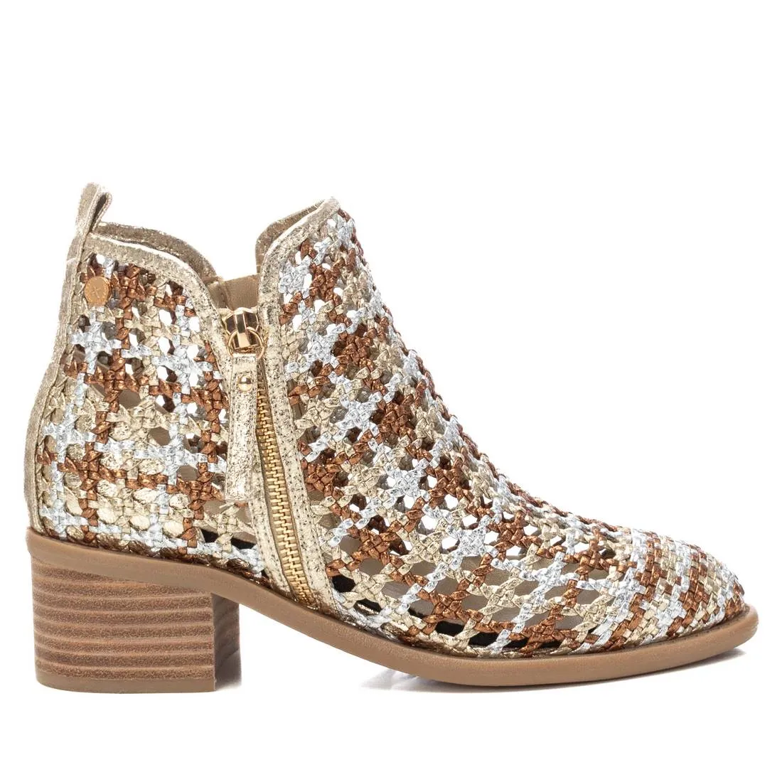 Xti Women's Braided Booties with Side Zipper