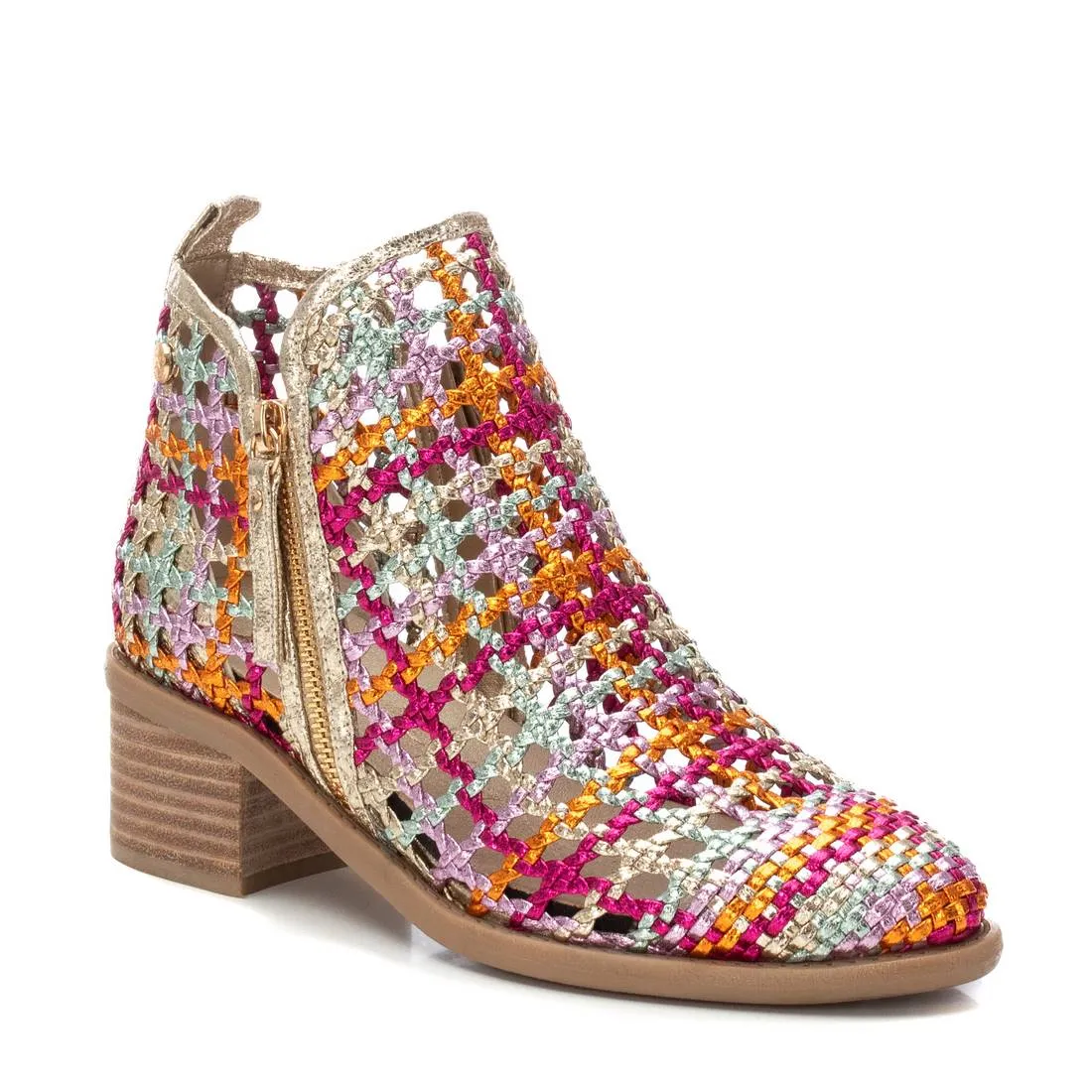 Xti Women's Braided Booties with Side Zipper