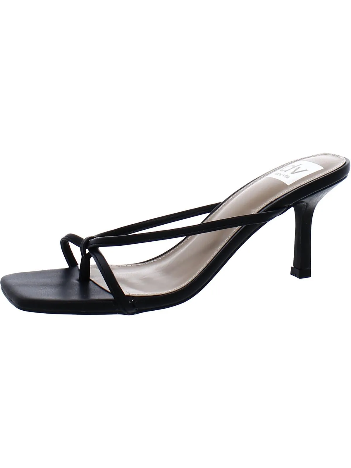 Zanna Womens Faux Leather Slip On Slide Sandals