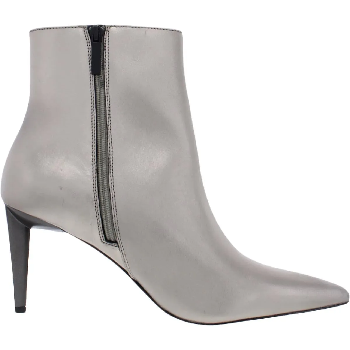 Zoe Womens Faux Leather Pointed Toe Ankle Boots